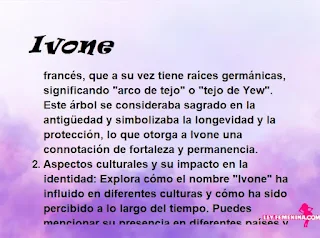 significado del nombre Ivone