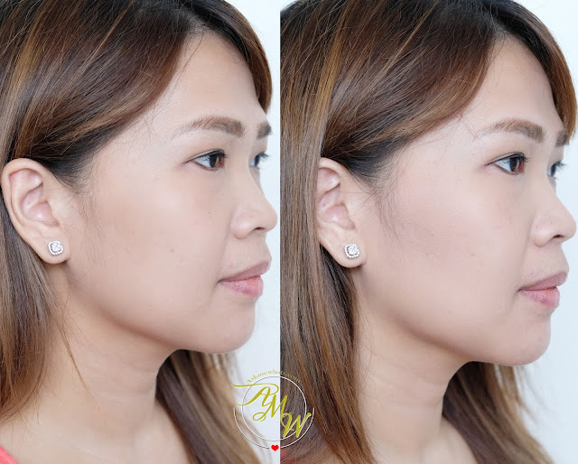 before and after photo of Inglot Freedom System HD Sculpting Powder review in shade 505