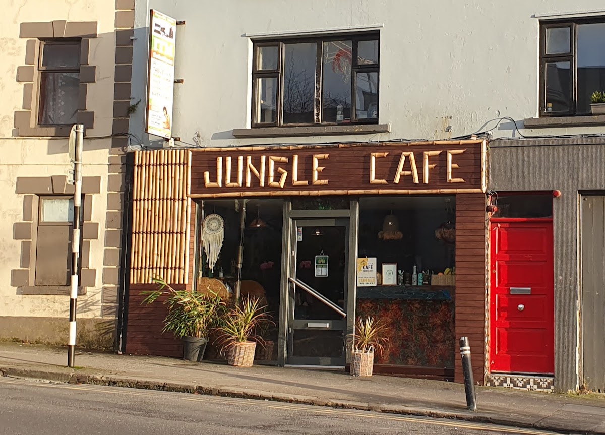 Jungle cafe - next to the bright red door, the closest cafe to Galway County Hall