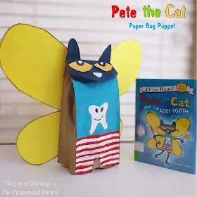 Kids craft, crafts for kids, craft ideas, kids crafts, craft ideas for kids, paper craft, art projects for kids, easy crafts for kids, fun craft for kids, kids arts and crafts, art activities for kids, kids projects, art and crafts ideas, toddler crafts, toddler fun, preschool craft ideas, kindergarten crafts, crafts for young kids, school crafts, book inspired crafts, book based crafts, kids book craft, pete the cat crafts, pete the cat and the lost tooth, cat craft, paper bag craft, paper bag puppet, puppet craft, playful craft, pretend play ideas, 