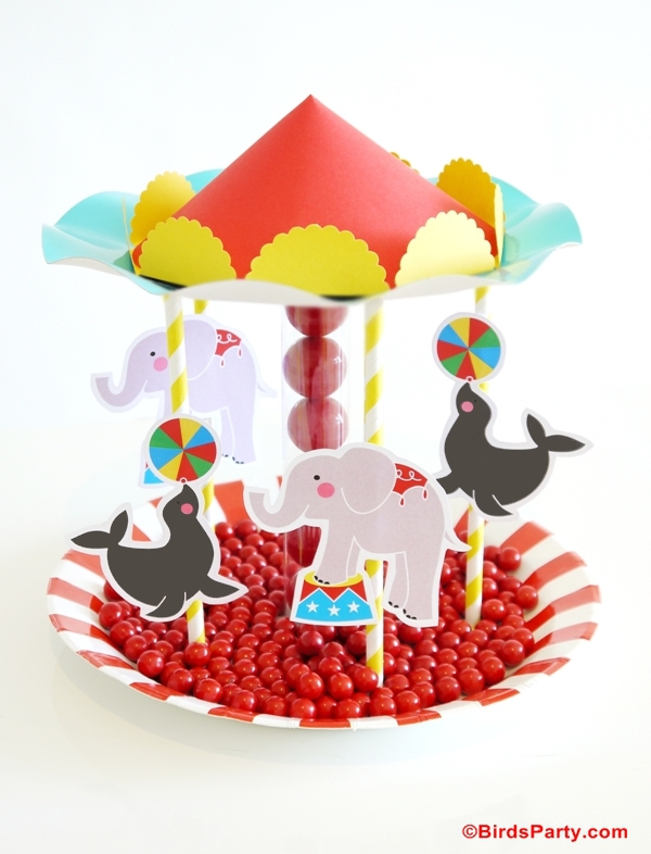 Circus Birthday Party Ideas  DIY Carousel Candy Centerpiece  PARTY 