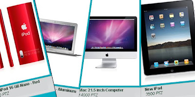 Imac, MacBook air, Macbook Pro, Ipad