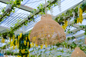 Flower canopies and bar at Pergola on the Roof