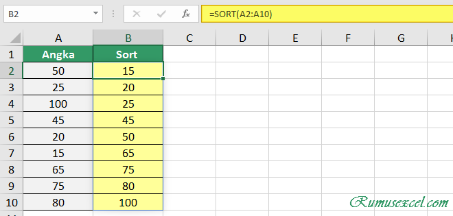 Fungsi Excel SORT adalah fungsi Excel yang dapat digunakan untuk mengurutkan data di Excel