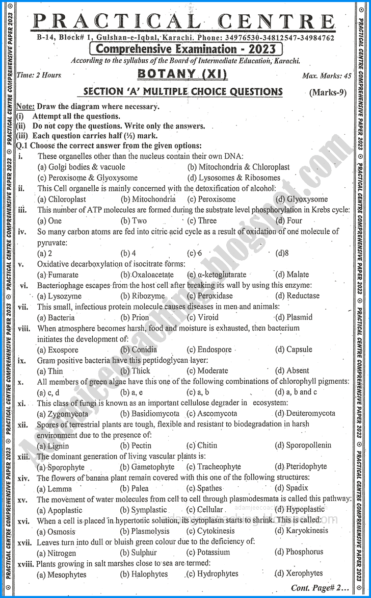 botany-11th-practical-centre-guess-paper-2023-science-group