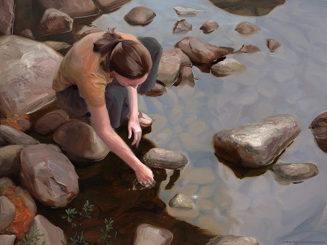 Glimmer at the Waters Edge by Rob Rey - robreyfineart.com