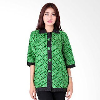 Desain Baju Batik Kerja Modern