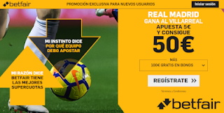 betfair supercuota Real Madrid gana a Villarreal 1 septiembre 2019