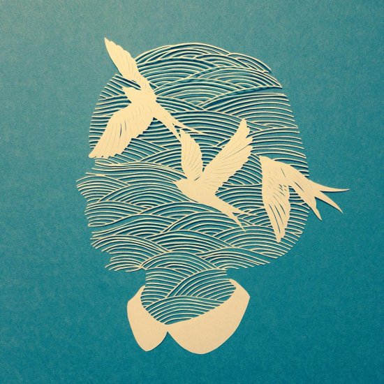 Kanako Abe instagram arte papel cortado dupla exposição natureza