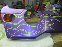 side panels hand outlined for flames