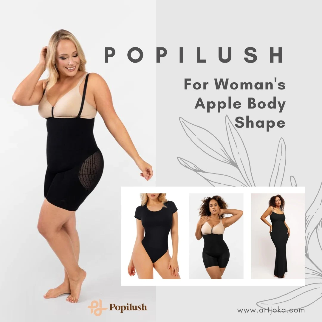 Buy Popilush Crew Neck Shaper Dress Built - in Shapewear Bra 8 in