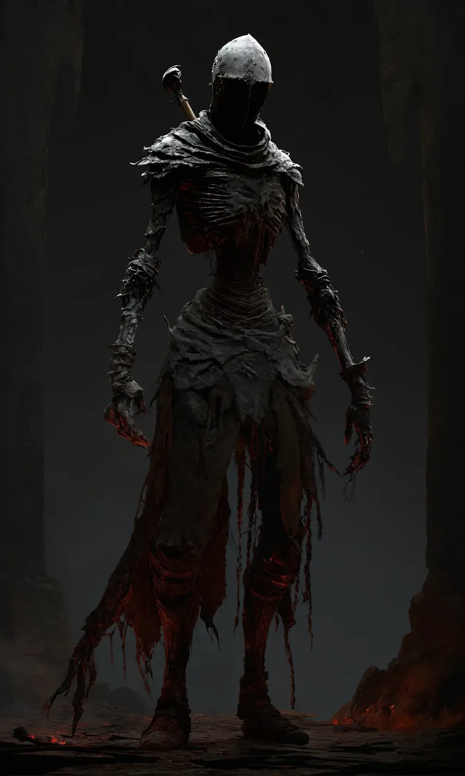 Hell on earth in the style of Dark Souls