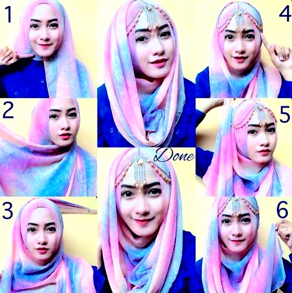 Tips Tutorial Hijab Pesta Dan Pasminah Simple Serta Elegan Tips