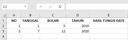 Cara Menggunakan Rumus Fungsi DATE di Microsoft Excel dan Contohnya