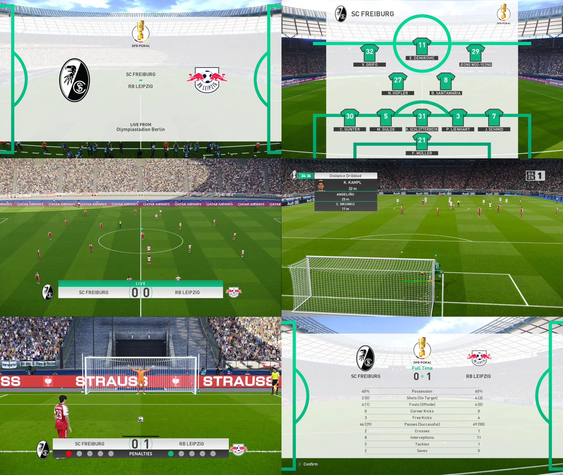 eFootball PES 2021 DFB Pokal Scoreboard