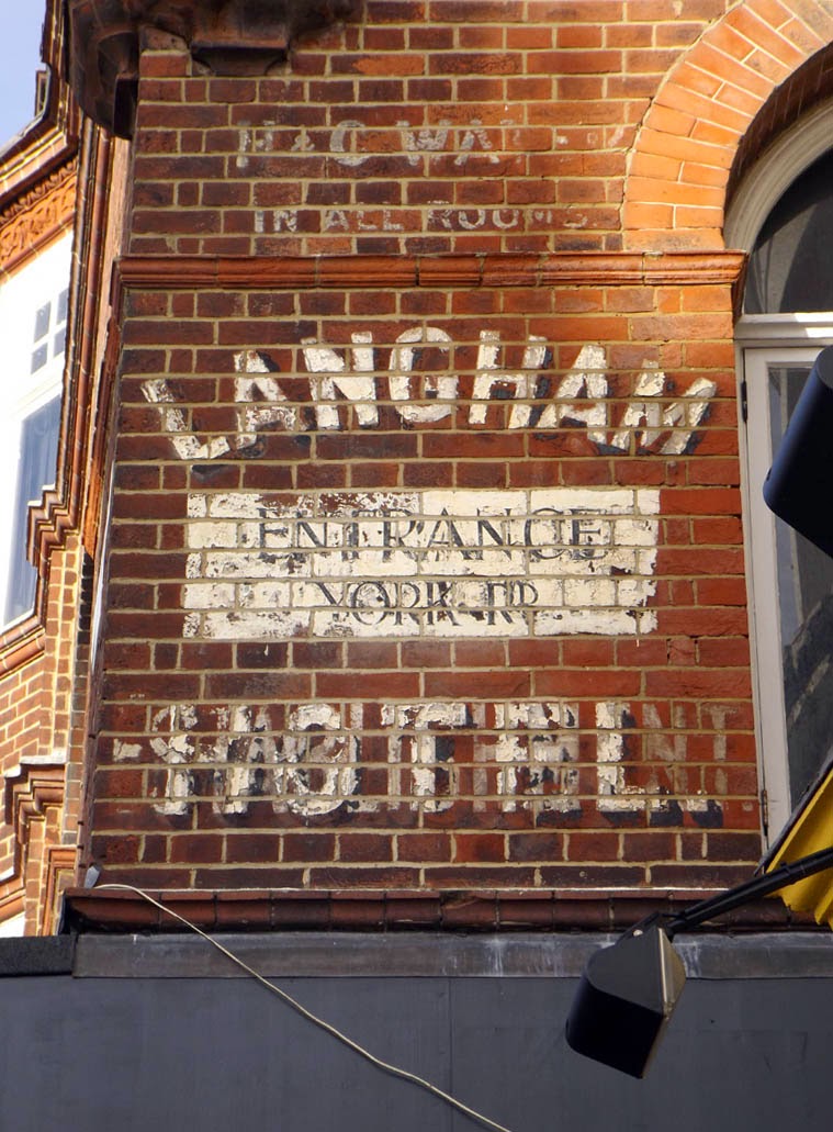 langham hotel brighton old painted sign