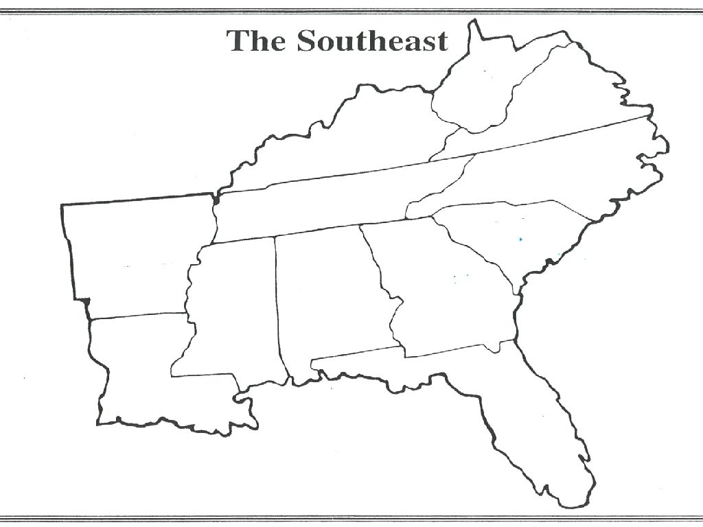 blank map of southeastern united states usa map 2018