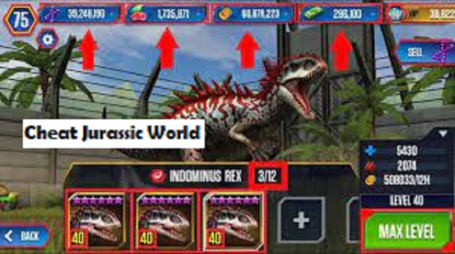  Jurassic World adalah sebuah game atau permainan yang didasarkan pada film Cheat Jurassic World Terbaru