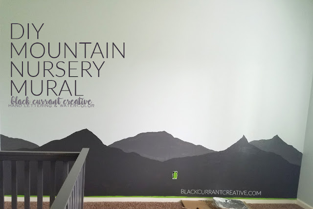 DIY Mountain Nursery Mural-2 levels