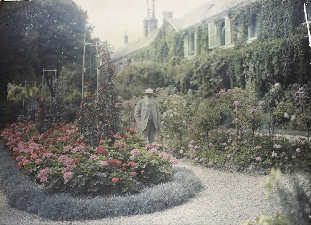 Claude Monet Photograph House Gardens Giverny 1921