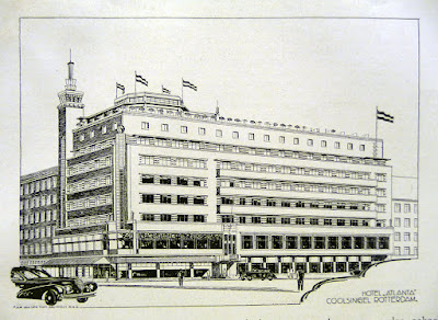 Tekening voor het nieuwe (uitgebreide) Atlanta Hotel (1943)