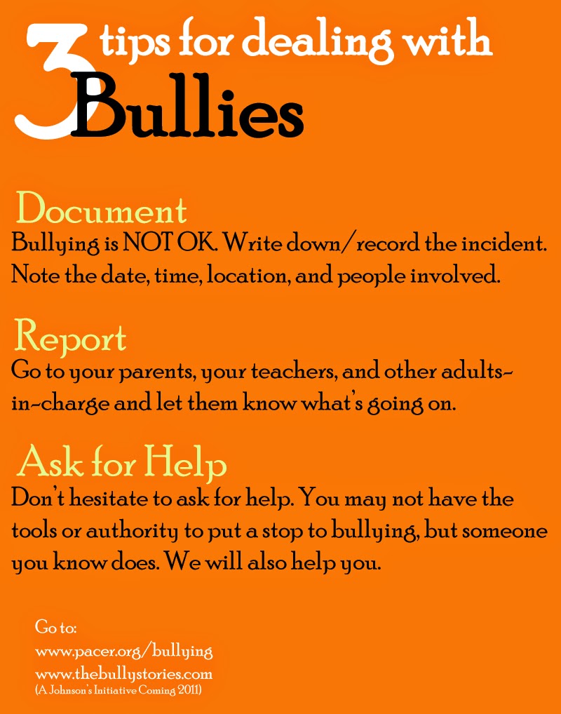 3 tips for dealing with bullies ~ The Anti-Bully Blog