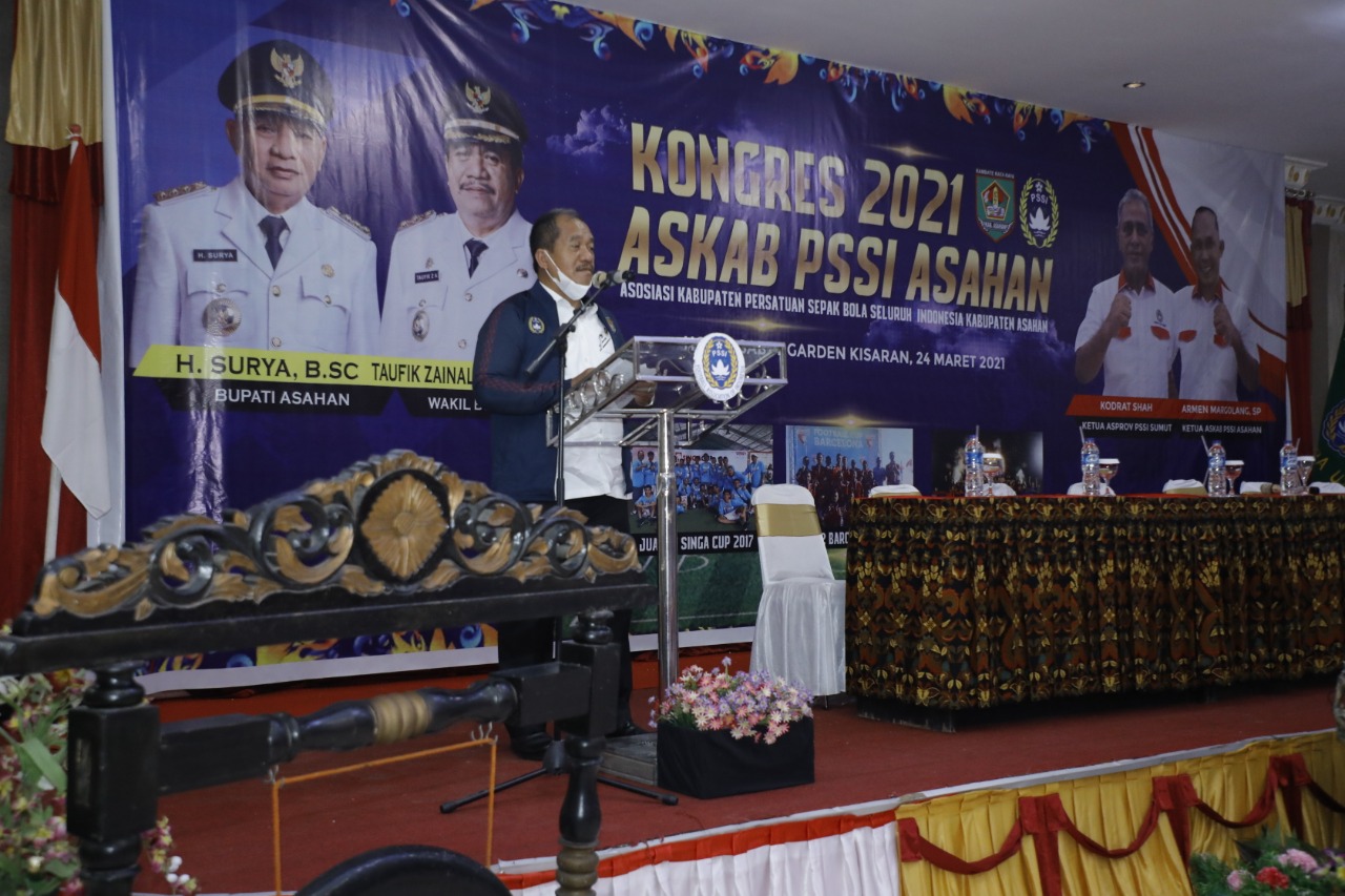 Wakil Bupati Asahan Buka Kongres ASKAB PSSI Asahan