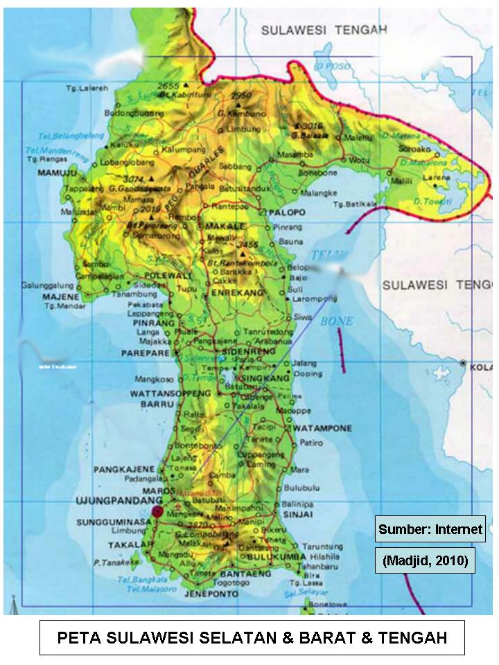  PETA  DIGITAL Peta  Provinsi Sulawesi  Selatan Barat dan Tengah