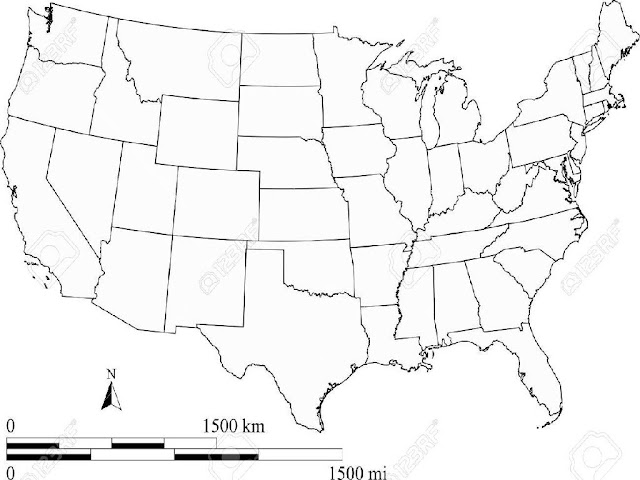 United States Map With Scale
