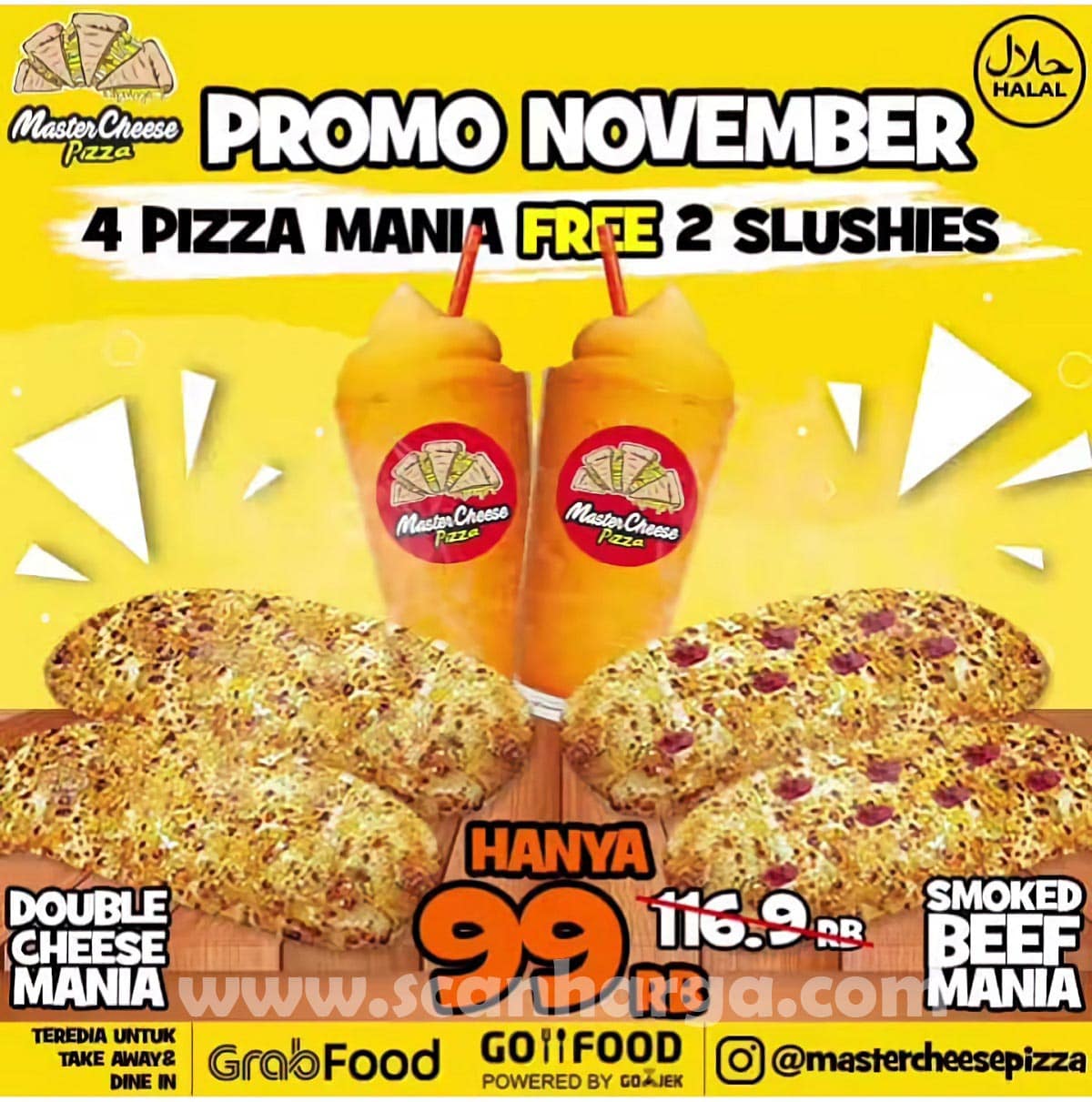 Promo MasterCheese Pizza: Promo Makan ber4 harga cuma Rp. 99.000