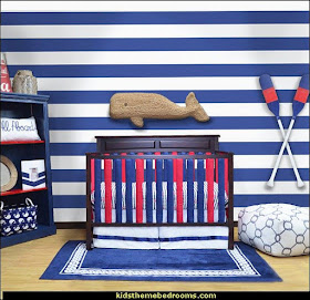 nautical baby bedroom decorating ideas - nautical nursery decor - sailboat nursery decor - nautical nursery wall decals - nautical crib bedding - nautical baby bedrooms nautical baby decor - baby kids nautical decor - little girls nautical nursery - boys nautical nursery - Nautical nursery lighting - decorating with stripes - nautical rugs