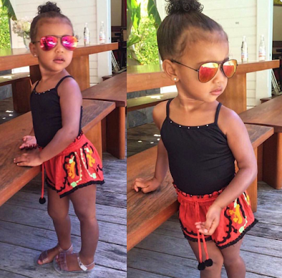 North West looking stylish in St. Barth's 