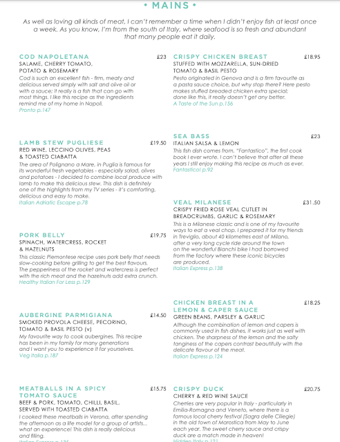 Gino D'Acampo Newcastle Restaurant Menus and Prices