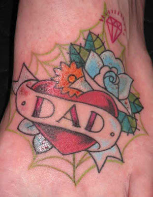 Japanese Dragon Tattoo Did this very cute'Dad' tattoo on Kats foot this 