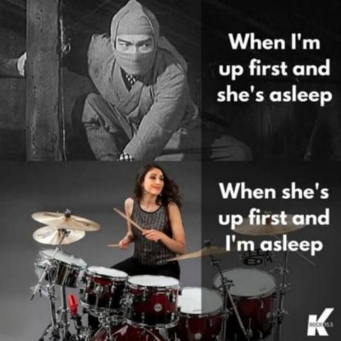 When she's up first and I'm sleeping! - Funny Good Morning Memes pictures, photos, images, pics, captions, jokes, quotes, wishes, quotes, SMS, status, messages, wallpapers