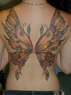 Usually the wings of angels tattoos symbolize purity and freedom, 
