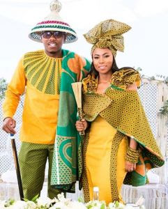 Green and Yellow Shweshwe Dresses.
