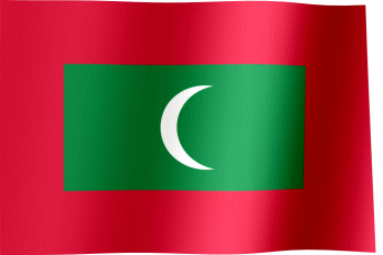 The waving flag of the Maldives (Animated GIF)