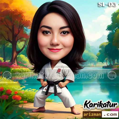 Karikatur 4D Karate Silat 3
