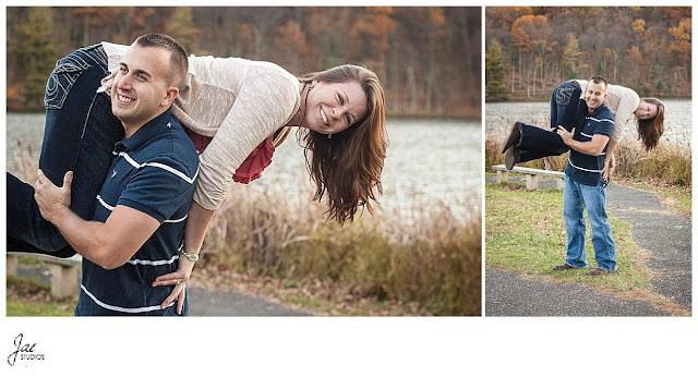 Downtown Lynchburg Rustic Fall Peaks of Otter Engagement