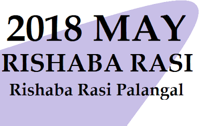 2018 May Rishaba Rashifal
