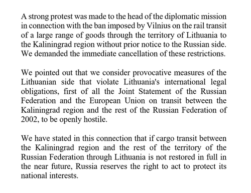 Russia Demands Lithuania Lift "Openly Hostile" Blockade; Panic Buying Ensues