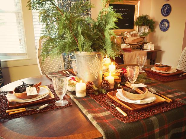 Modern Furniture Rustic Christmas  Table  Decorations  2012 