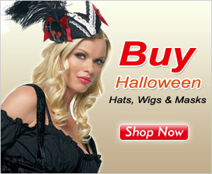 Costume Hat with mask and Wig