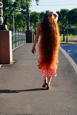Very long hair girl