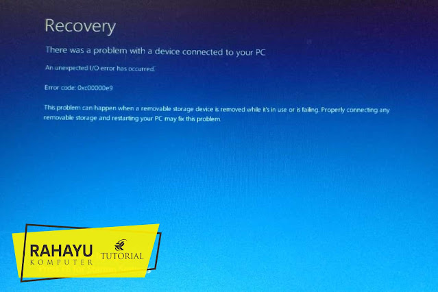 Windows minta recovery