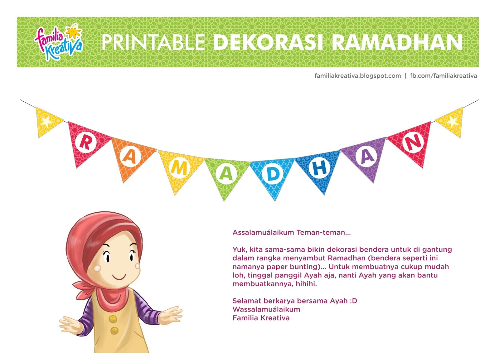 Download Gratis Seri Ramadhan  Bendera Dekorasi Ramadhan 
