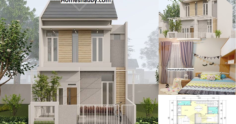 Desain dan Denah  Rumah  Modern Terbaru  Ukuran 7 2 x 11 M 