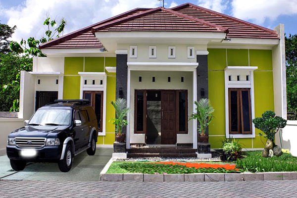 Contoh Kombinasi Cat Rumah Minimalis Warna Hijau