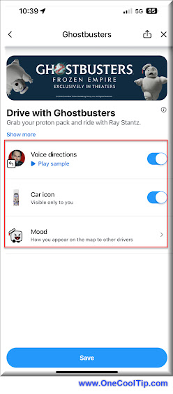 Waze - Drive with Ghostbusters Setting
